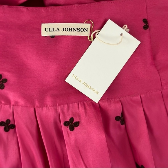 NWT Ulla Johnson Midi Silk-Blend Floral Aglae Skirt - Picture 9 of 10